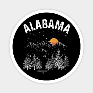 Vintage Retro Alabama State Magnet